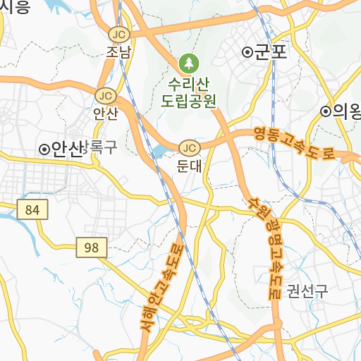 AirKorea 도로 재비산먼지 지도 타일 이미지